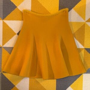 Mustard A-Line Women's Sweater Skirt